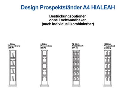 Design Prospektständer A4 HIALEAH - Bestückung
