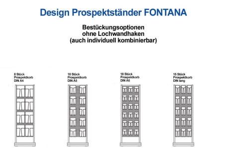 Design Prospektständer FONTANA - Bestückung