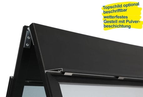 Plakatständer Topschild schwarz A1 CLARKSVILLE - Logotafel